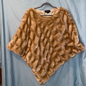 100% Faux Fur Poncho